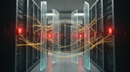 Architecture de sécurité web avec plusieurs couches de protection visibles et interconnectées