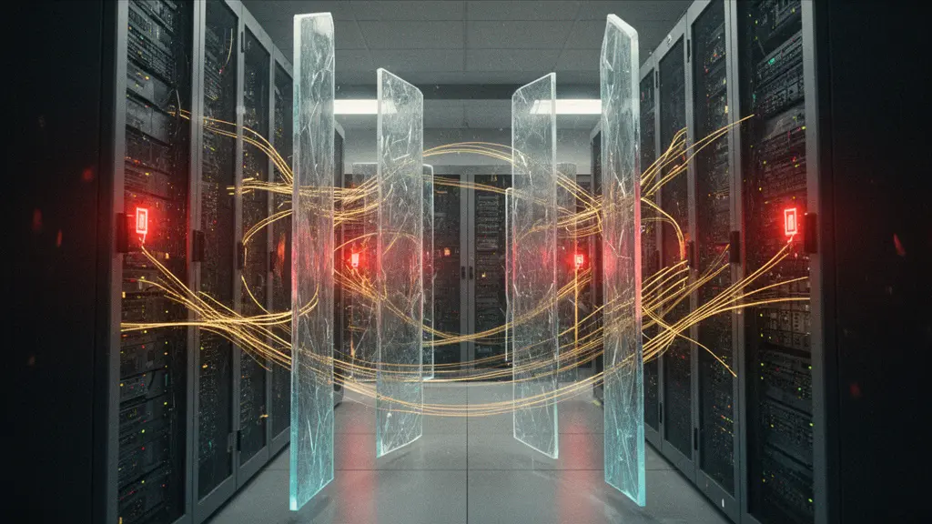 Architecture de sécurité web avec plusieurs couches de protection visibles et interconnectées