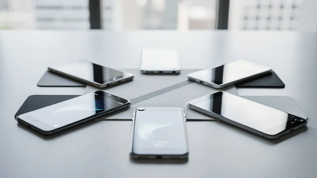 Environnement de test avec plusieurs appareils mobiles affichant des indicateurs de performance